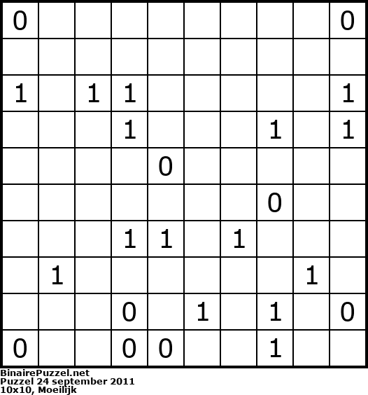 Binaire Puzzel