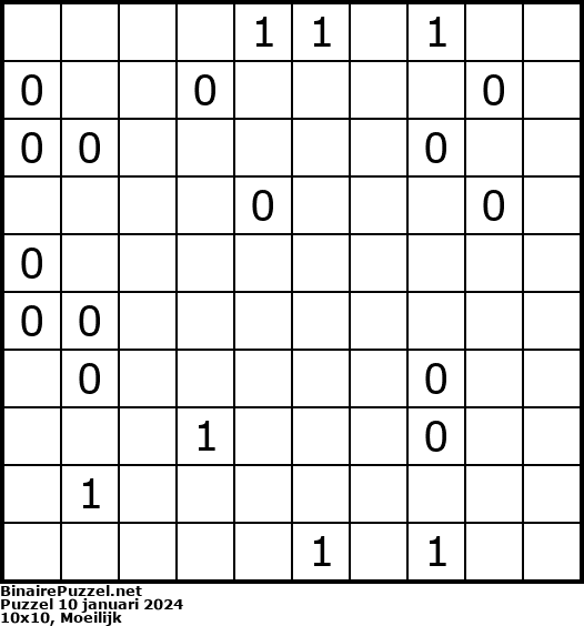 Binaire Puzzel