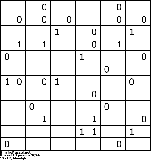 Binaire Puzzel