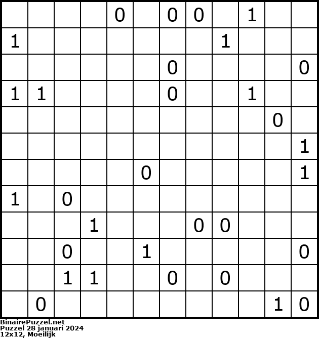 Binaire Puzzel