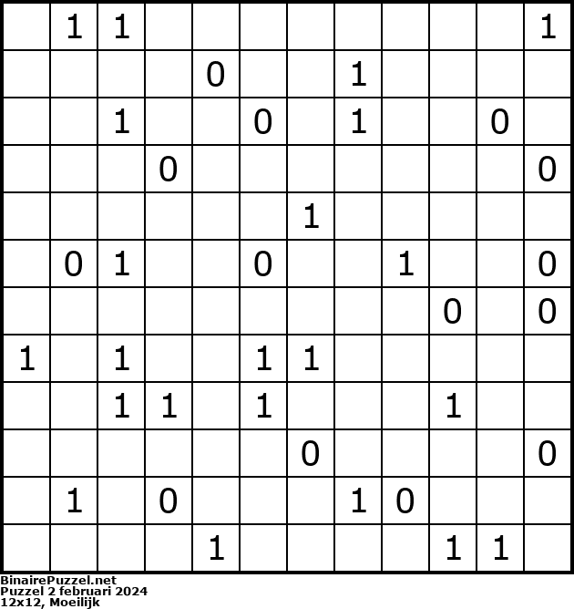Binaire Puzzel