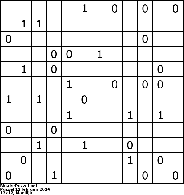 Binaire Puzzel