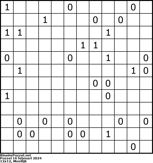 Binaire Puzzel