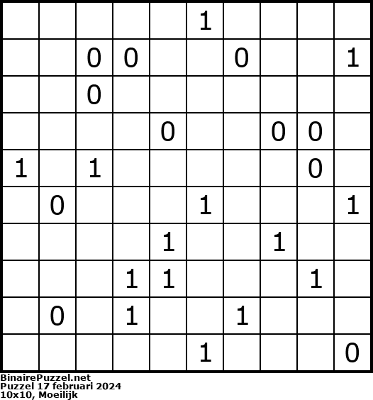 Binaire Puzzel