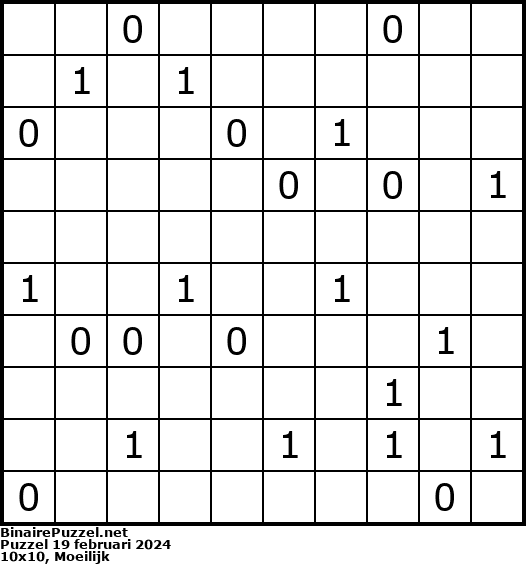 Binaire Puzzel