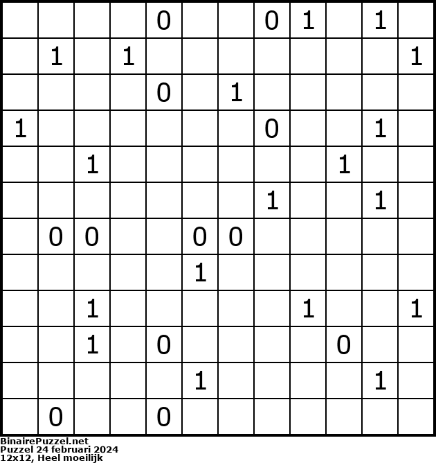 Binaire Puzzel