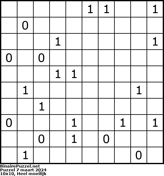 Binaire Puzzel
