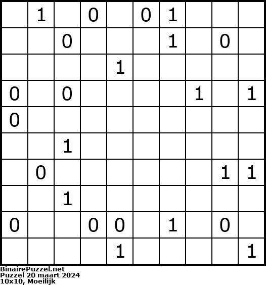 Binaire Puzzel