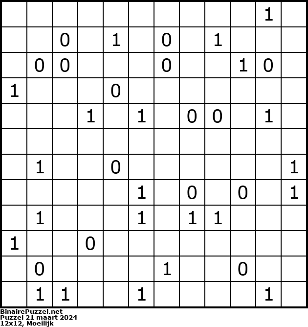 Binaire Puzzel