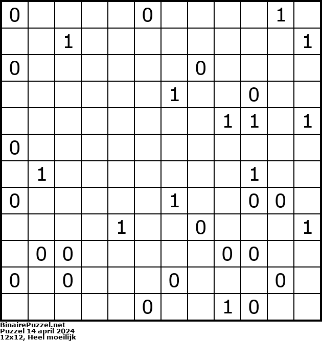 Binaire Puzzel
