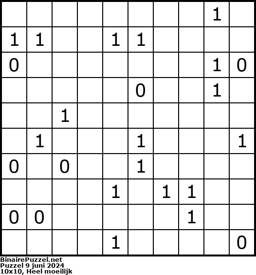 Binaire Puzzel