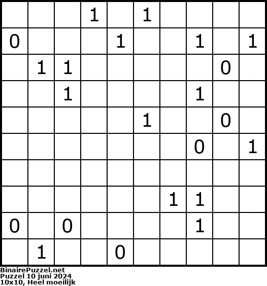Binaire Puzzel