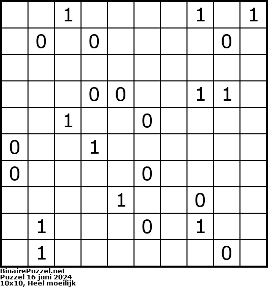 Binaire Puzzel