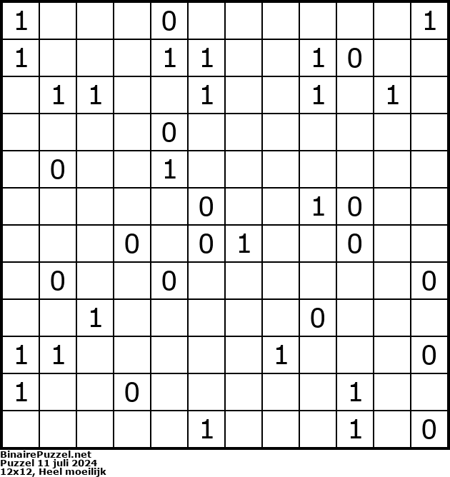 Binaire Puzzel