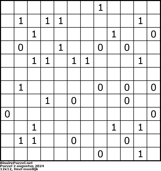 Binaire Puzzel