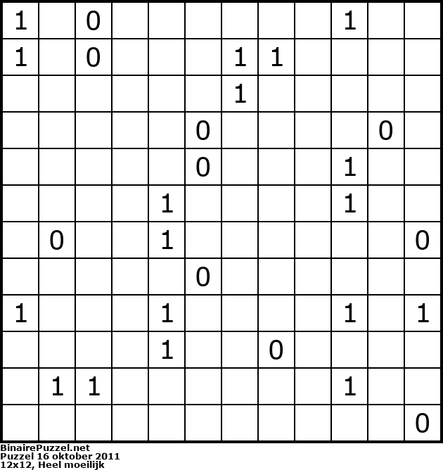 Binaire Puzzel