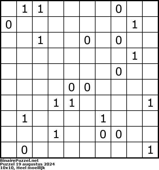 Binaire Puzzel