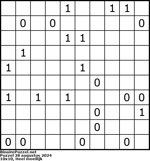 Binaire Puzzel