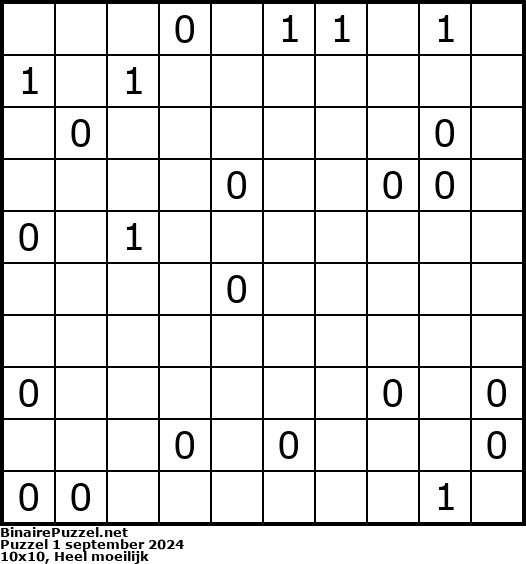 Binaire Puzzel