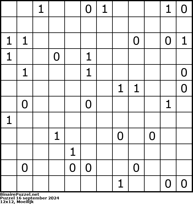 Binaire Puzzel