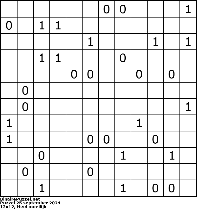Binaire Puzzel