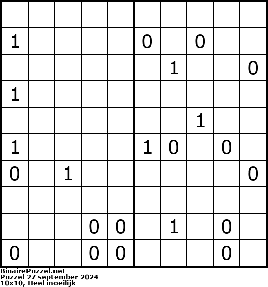 Binaire Puzzel