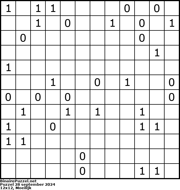 Binaire Puzzel