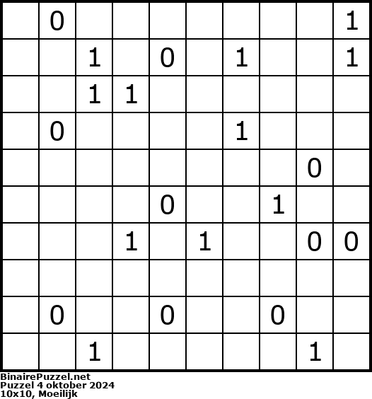 Binaire Puzzel