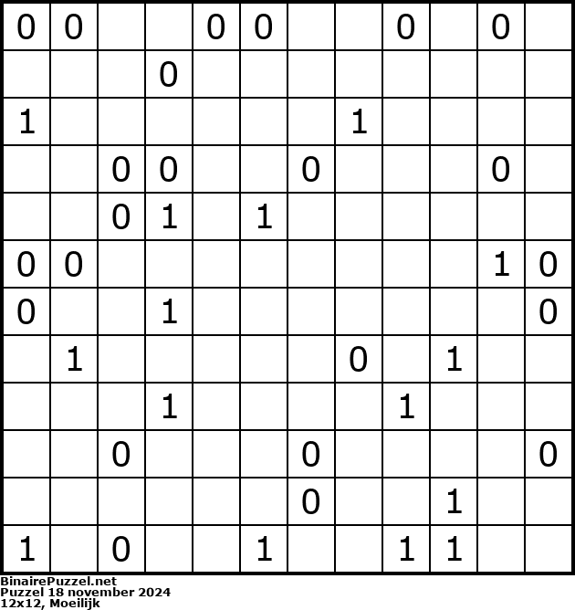 Binaire Puzzel