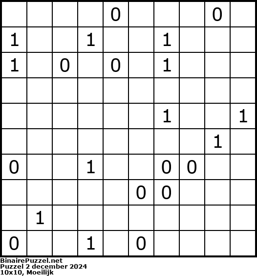 Binaire Puzzel