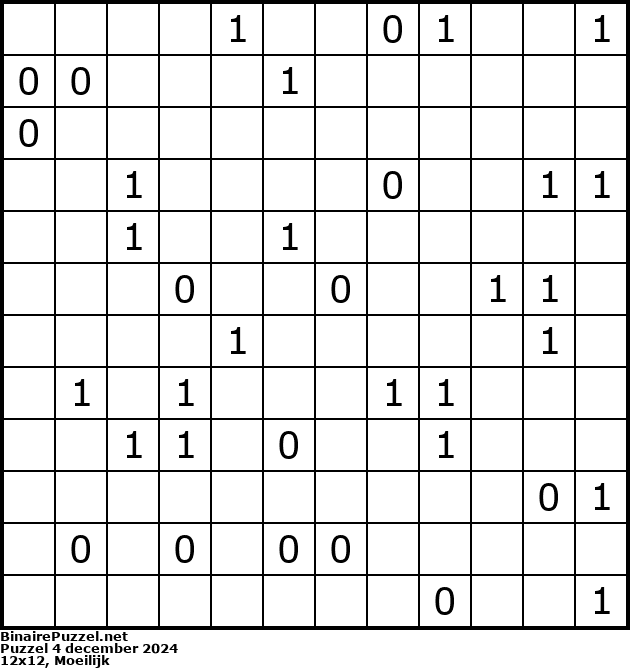 Binaire Puzzel