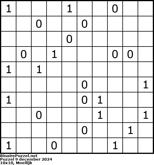 Binaire Puzzel