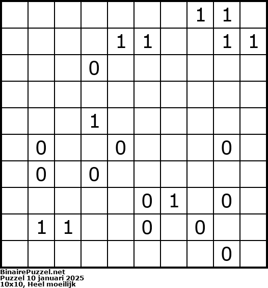 Binaire Puzzel