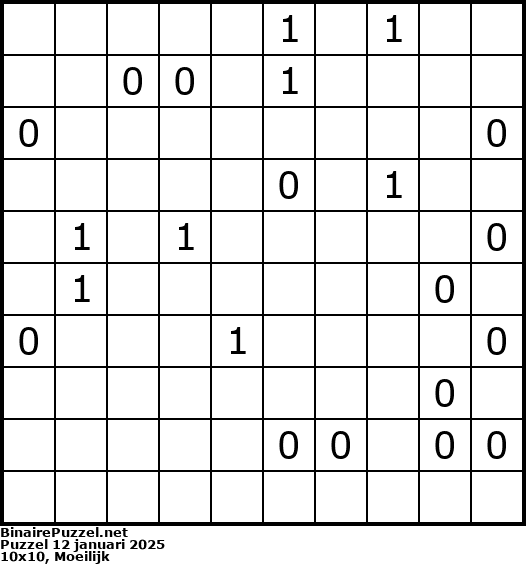 Binaire Puzzel