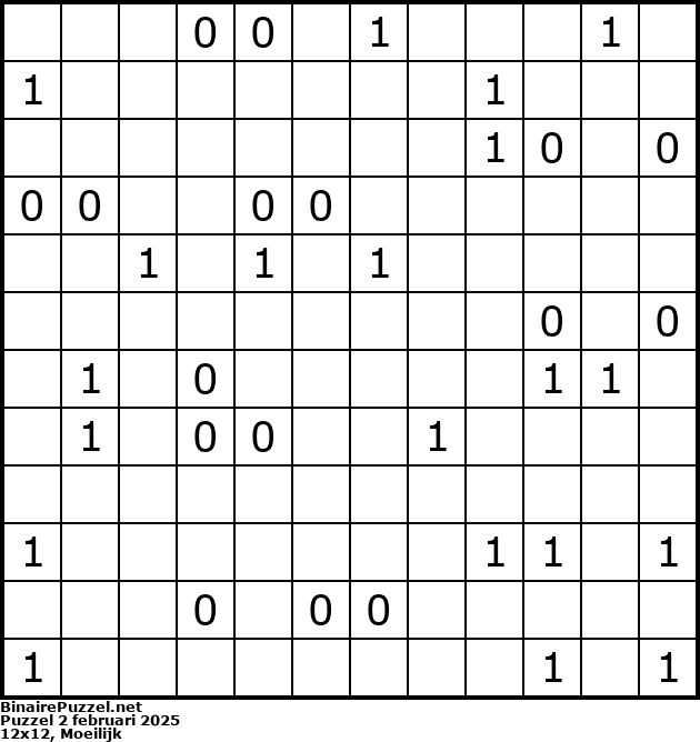 Binaire Puzzel