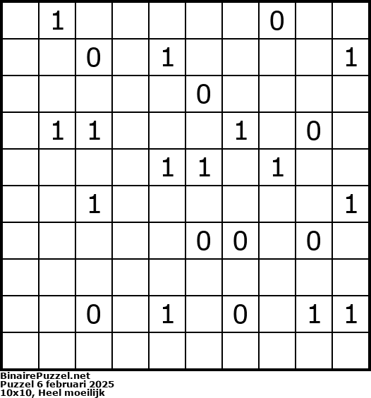 Binaire Puzzel