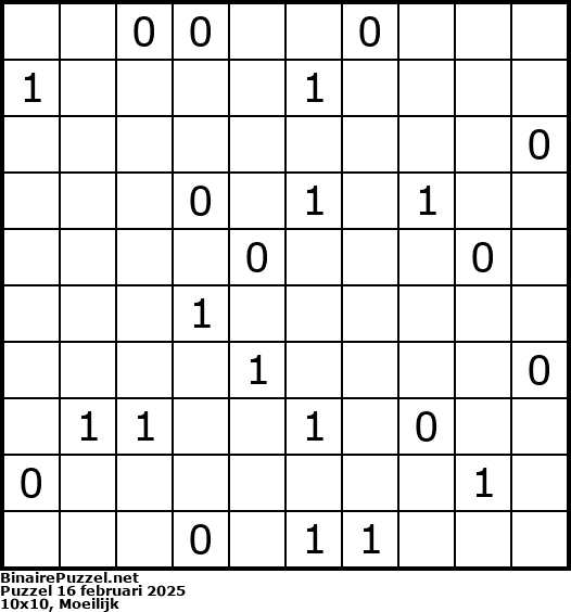 Binaire Puzzel