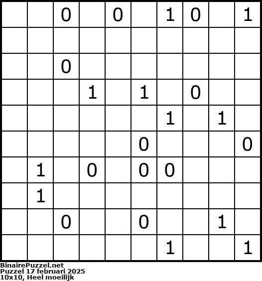 Binaire Puzzel