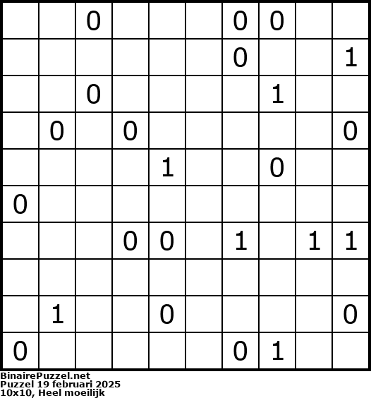 Binaire Puzzel