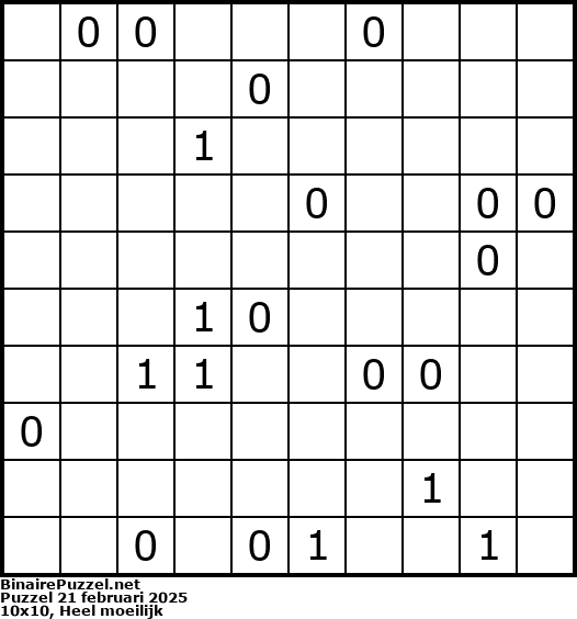 Binaire Puzzel