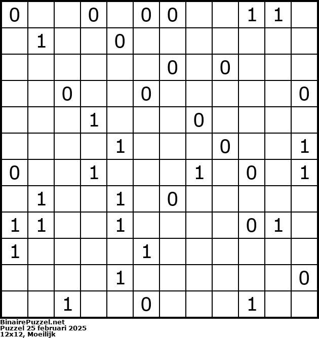 Binaire Puzzel