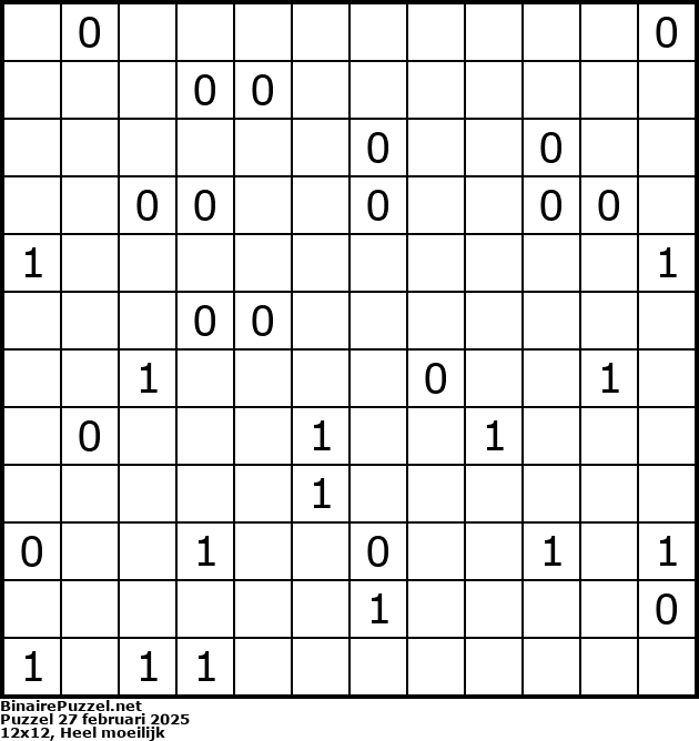 Binaire Puzzel