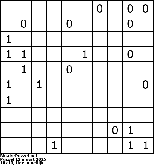 Binaire Puzzel