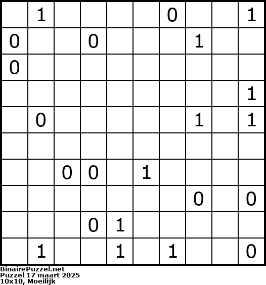 Binaire Puzzel