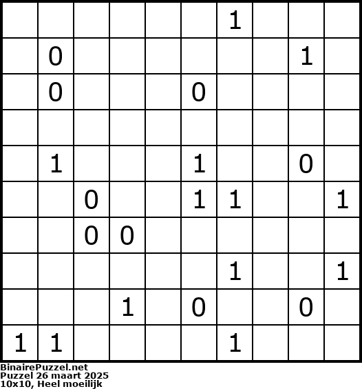Binaire Puzzel