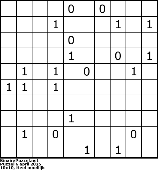 Binaire Puzzel