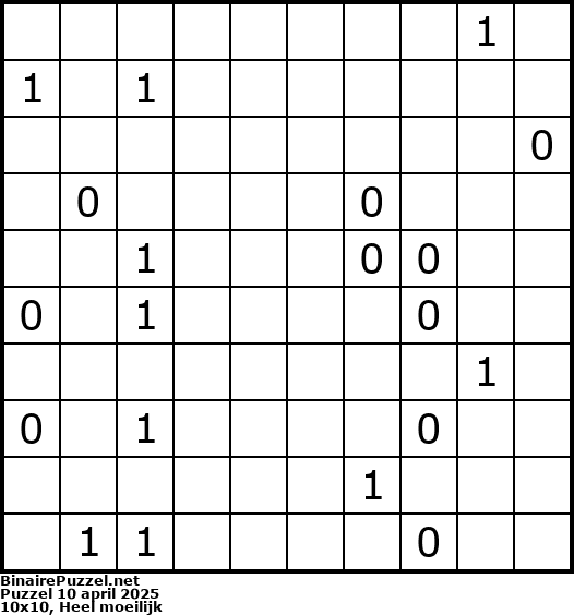 Binaire Puzzel