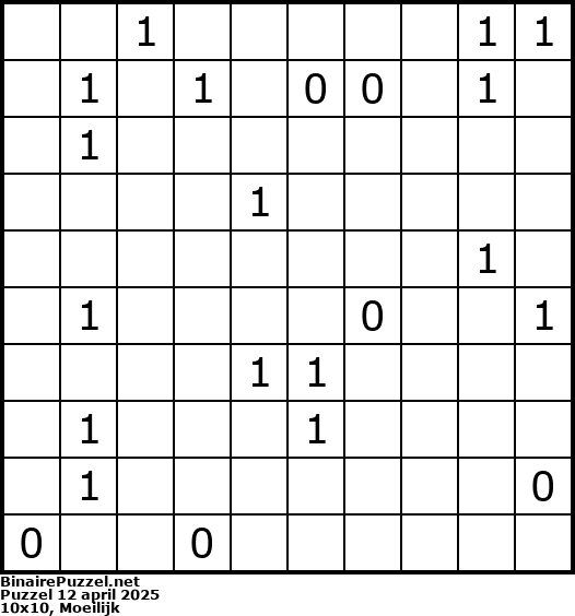 Binaire Puzzel