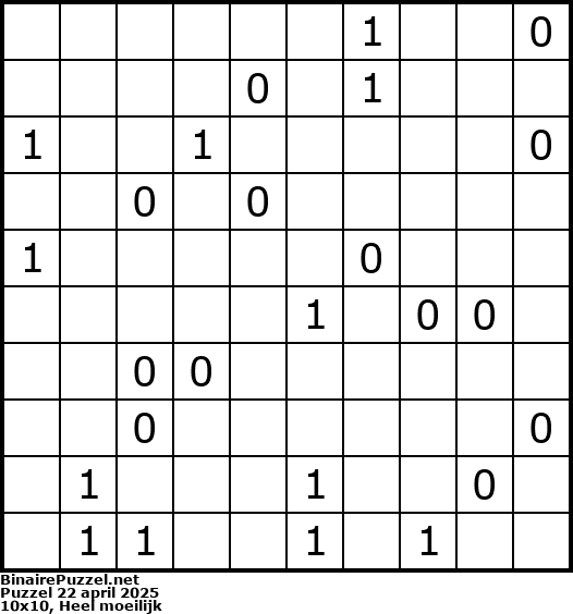 Binaire Puzzel