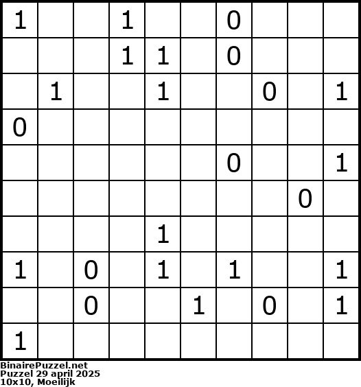 Binaire Puzzel
